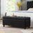 Upholstered Tufted Button Storage Bench ,Faux Leather Entry Bench With Spindle Wooden Legs, Bed Bench- Black