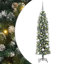 vidaXL Artificial Slim Christmas Tree with 150 LEDs Green-1272619577-1272619581