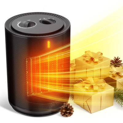 1500W Portable Electric Space Heater - Safe Quiet Operation With Thermostat, Overheat And Tip-Over Protection For Indoor Warmth