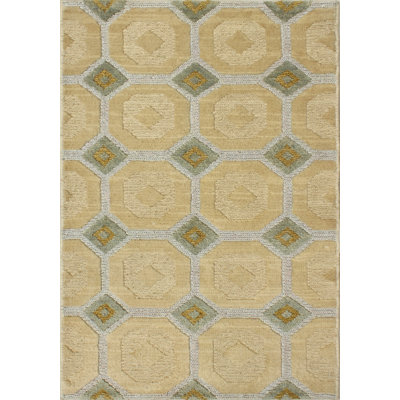 Handmade Tillah Tristan Runner -  Beige - Gold , 2'0" x 3'1"