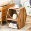 Table basse au design hexagonal - Autocollants à motifs distinctifs et multi-rangement Accessoire de maison élégant et fonctionnel Facile à nettoyer Gérer la surface lisse et élégante, la structure ajoute de la sophistication