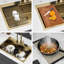 Évier de cuisine encastré en acier inoxydable T304 de calibre 16 de 33 po x 22 po Gold, fonctionnalité de poste de travail, système de drainage en douceur, revêtement de protection, paquet avec grille de vaisselle et fonction de rebord de drain, eau