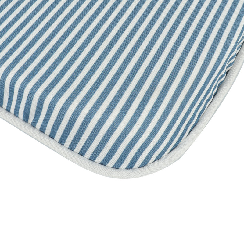 Outdoor Patio Chair Cushions, Polyester, Blue/White Striped