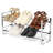 Rebrilliant 2-Tier Slide-N-Adjust Premium Multi-Position Metal Chrome Shoe Rack