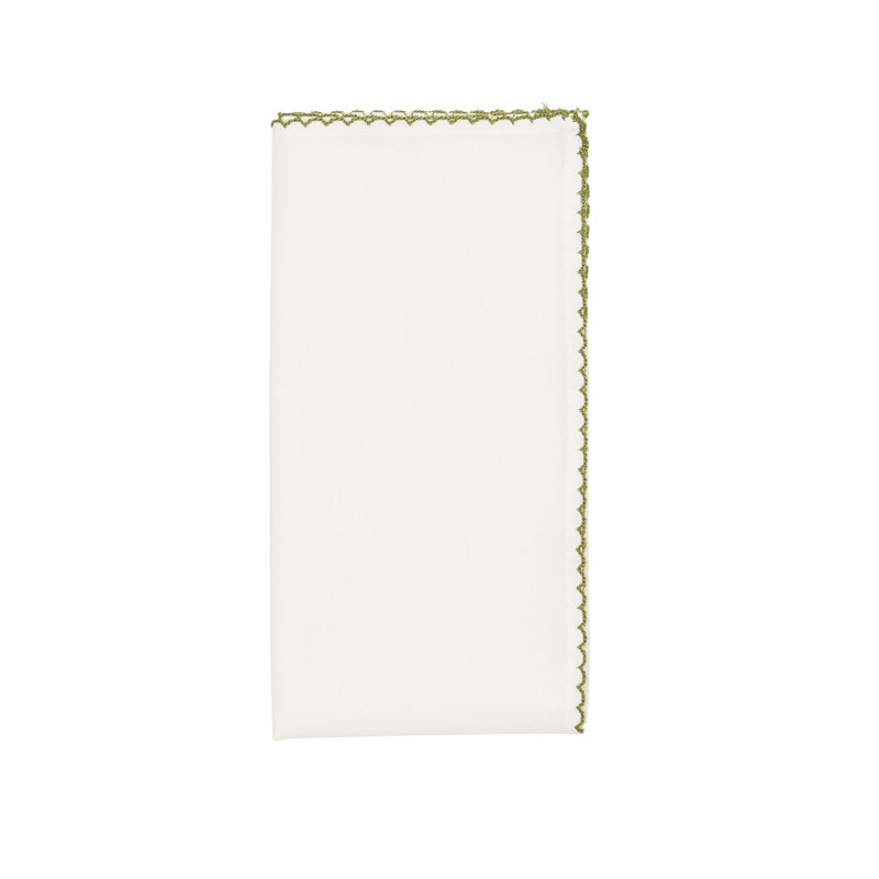 Casbah Napkin, White/Green