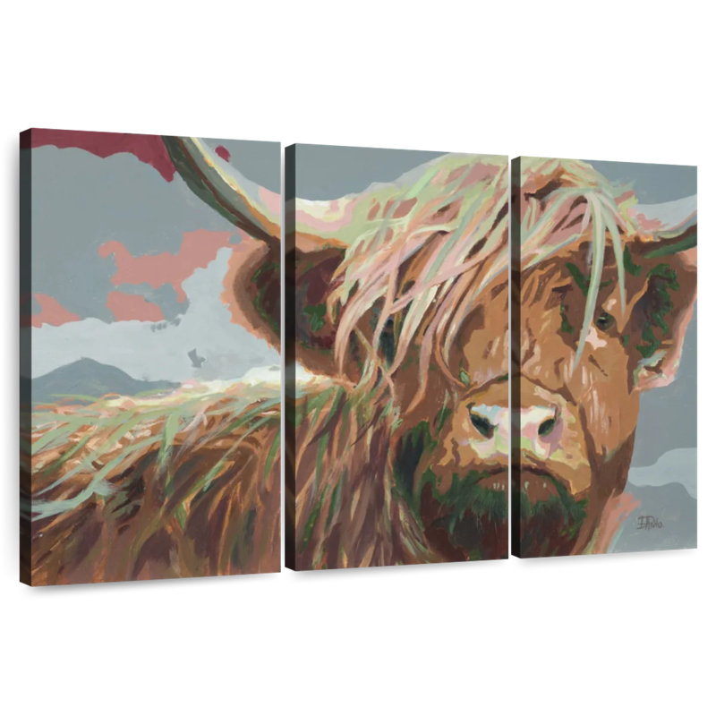 Brampt Serious Highland Cow, H 24 po x l 38 po