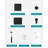 Sturdy Modular Bookcase, Customizable 6-Cube Organizer For Bedroom And Living Room, Glossy Finish