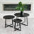 Terrain Set of 3 Round Nesting Tables - Black
