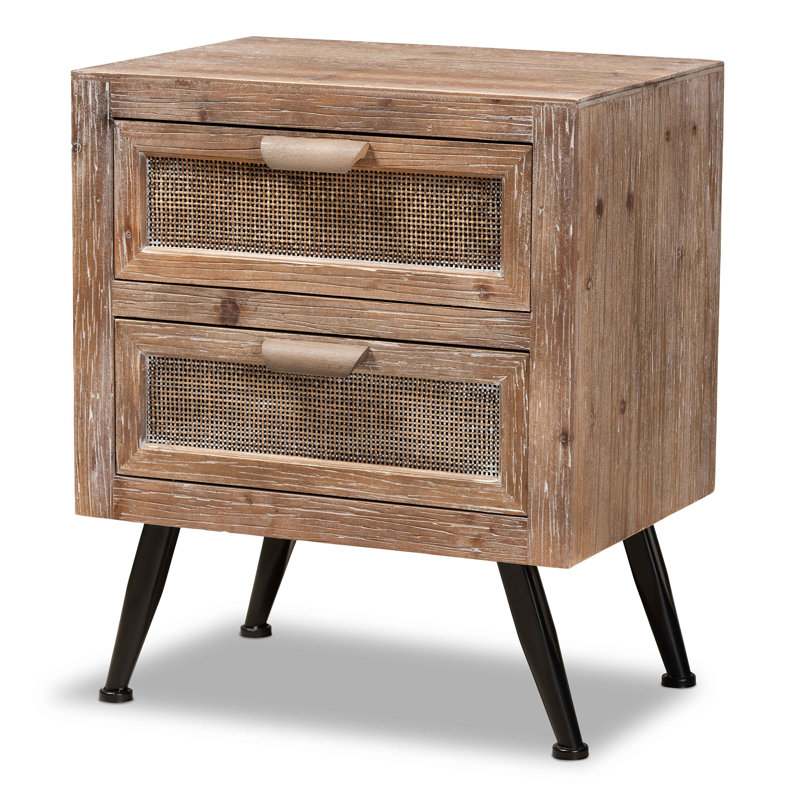 Table de chevet 2 tiroirs Creager McTeer