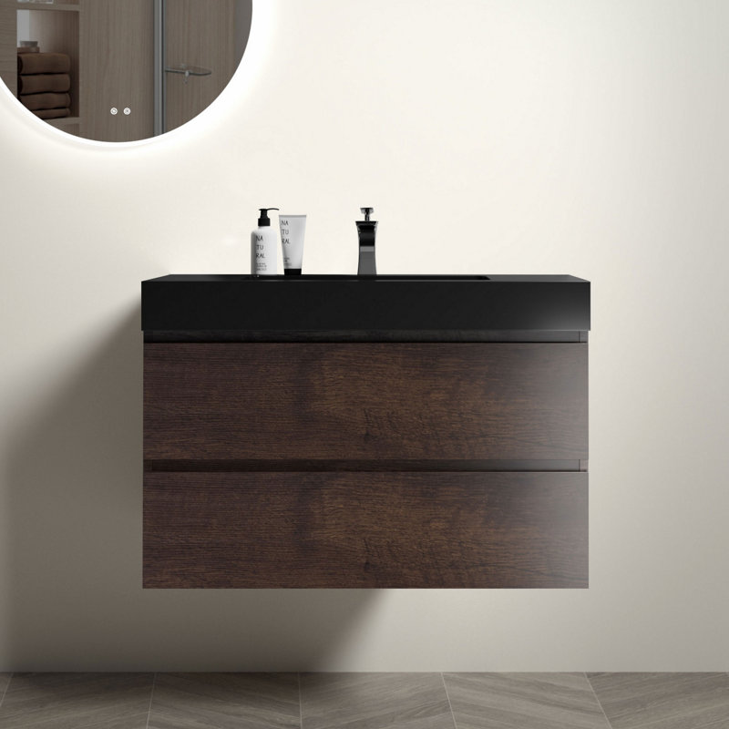 Wall Mounted Floating Bathroom Vanity With Sink