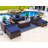 Tuscany Collection In Brown Wicker 16 - Person Patio Conversation Set with Cushions