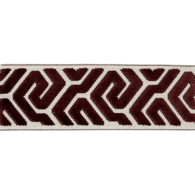 Tissu large en velours, Cramoisi