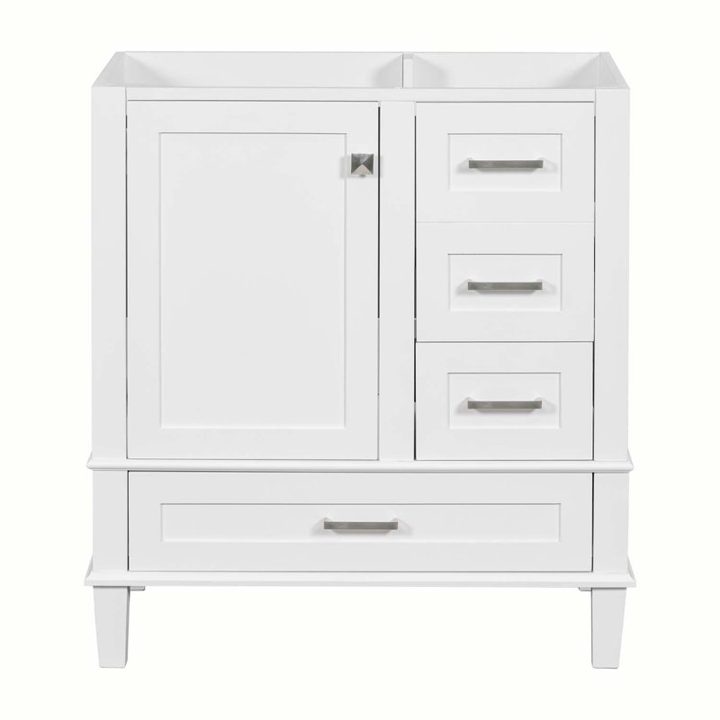 Base de meuble-lavabo simple 29,4 po seulement, Blanc