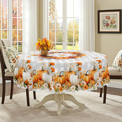 1pc nappe en polyester de l'Action de grâce, citrouille, feuilles d'érable et fleurs
