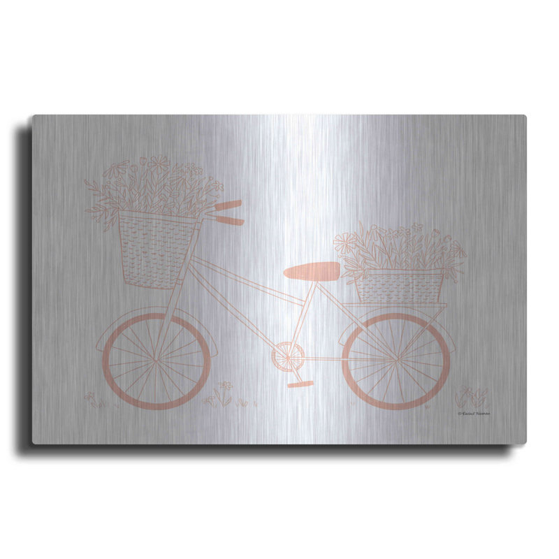 «Pink Flower Bike» par Rachel Nieman, H 24 po x l 36 po