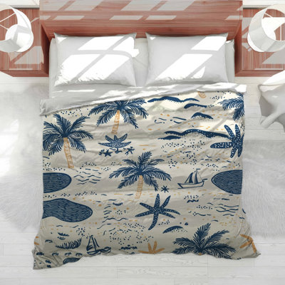 Tropical Beach Bedding Landscape Comforter Coastal Beach