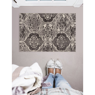 Claflin Oriental Ivory/Gray Area Rug