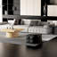 Ensemble de 2 tables basses gigognes avec plateau artistique et base cylindrique sculpturale