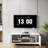 60 - 69 Inches Tv Stand With Wave Shaped Doors, Open Display Shelf For , Adjustable Interior Shelf, White And Gold Legged Cabinet Living Space Stylish Suitable Inches, Pattern Middle Essentials,