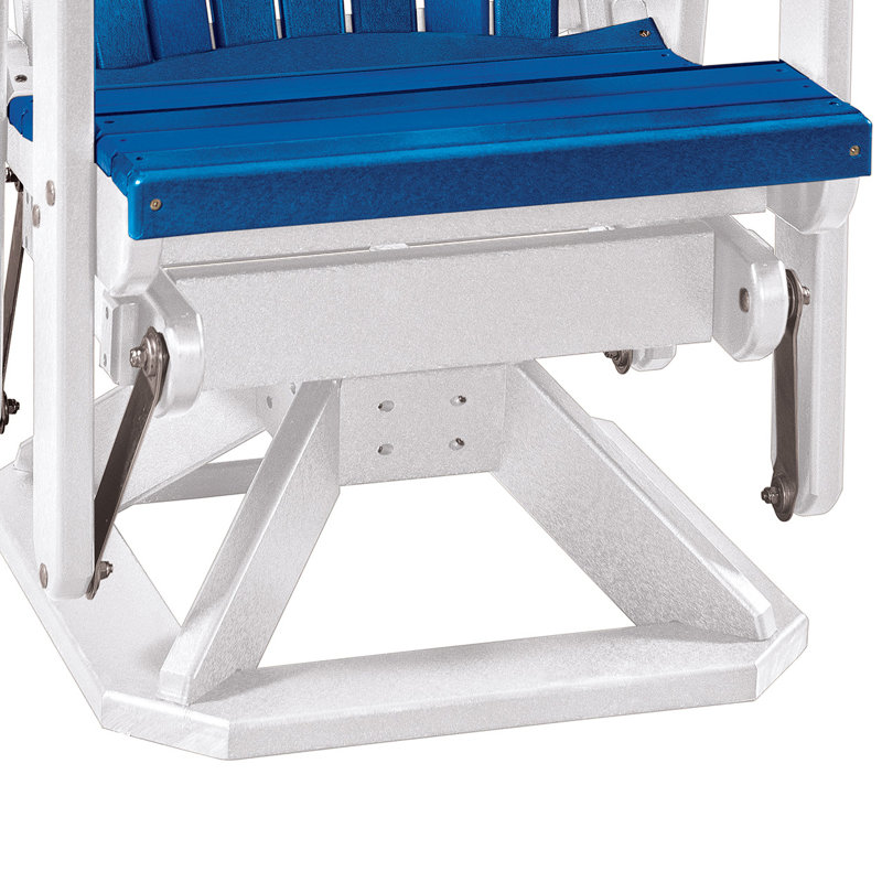 Chaise d'extérieur en plastique Bewley, Bleu / blanc