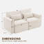 Causeuse modulaire à accoudoirs carrés de 66 po Taufner-1282576576