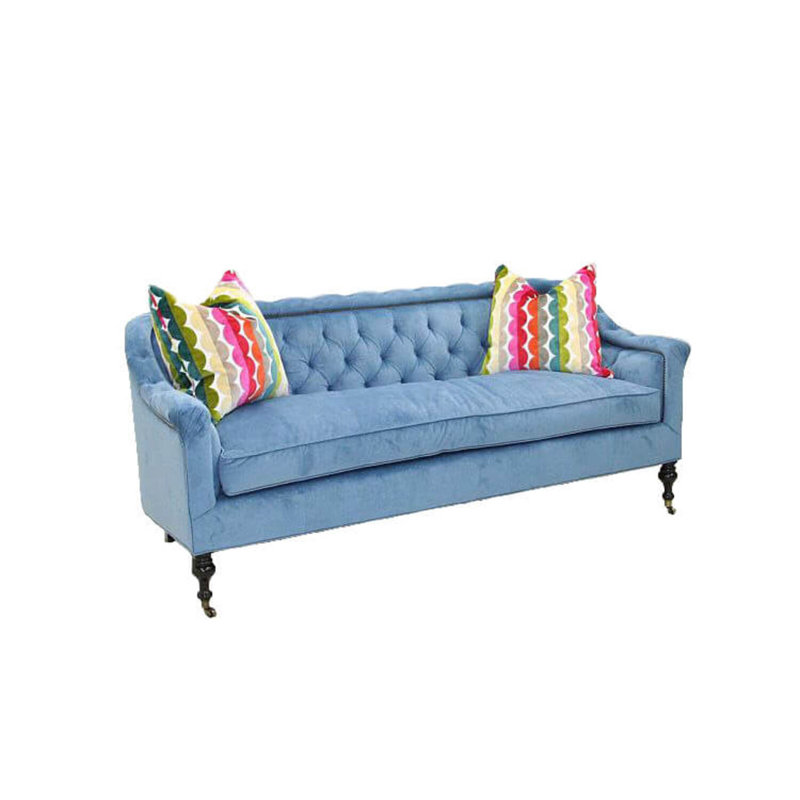 Leather Sofa, Wiley Coyote Smoke, French Dark Cherry