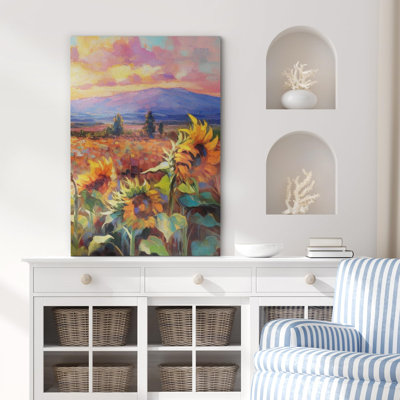Tournesol «Sunflowers Field Multicolor» sur toile