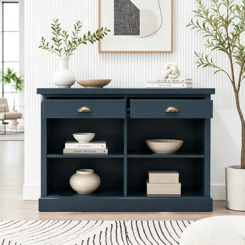 47 " W Console Table, Navy