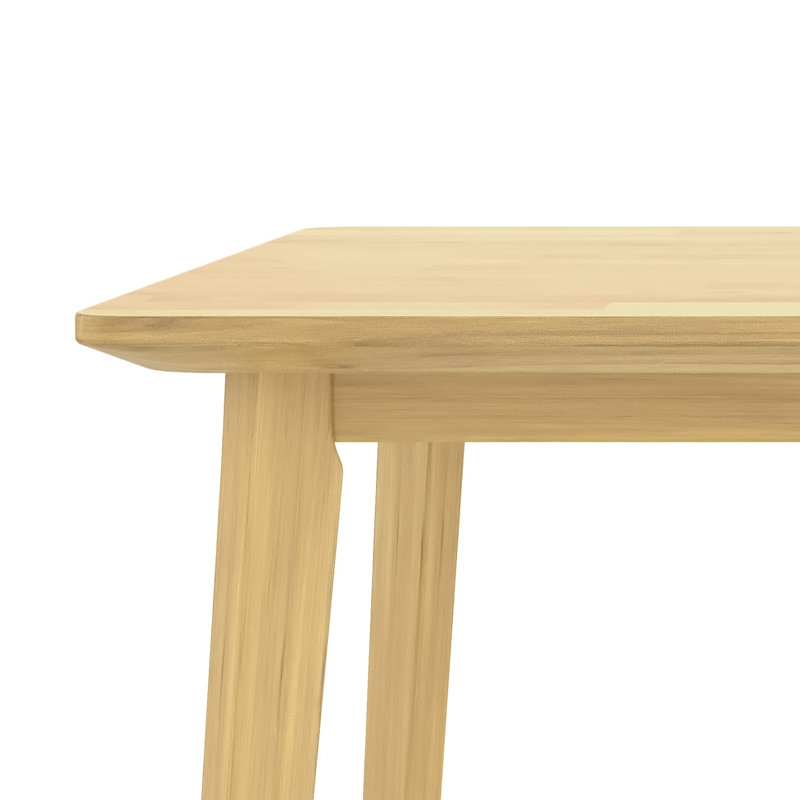 Ensemble de table de salle à manger 5 pièces en bois massif, Naturel