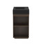 Meuble-lavabo sur pied en chêne fumé 36 po GALAN avec lavabo, grand meuble-lavabo autoportant pour salle de bain moderne, lavabo à une pièce en quartz noir sans drain ni robinet, KD-129669801