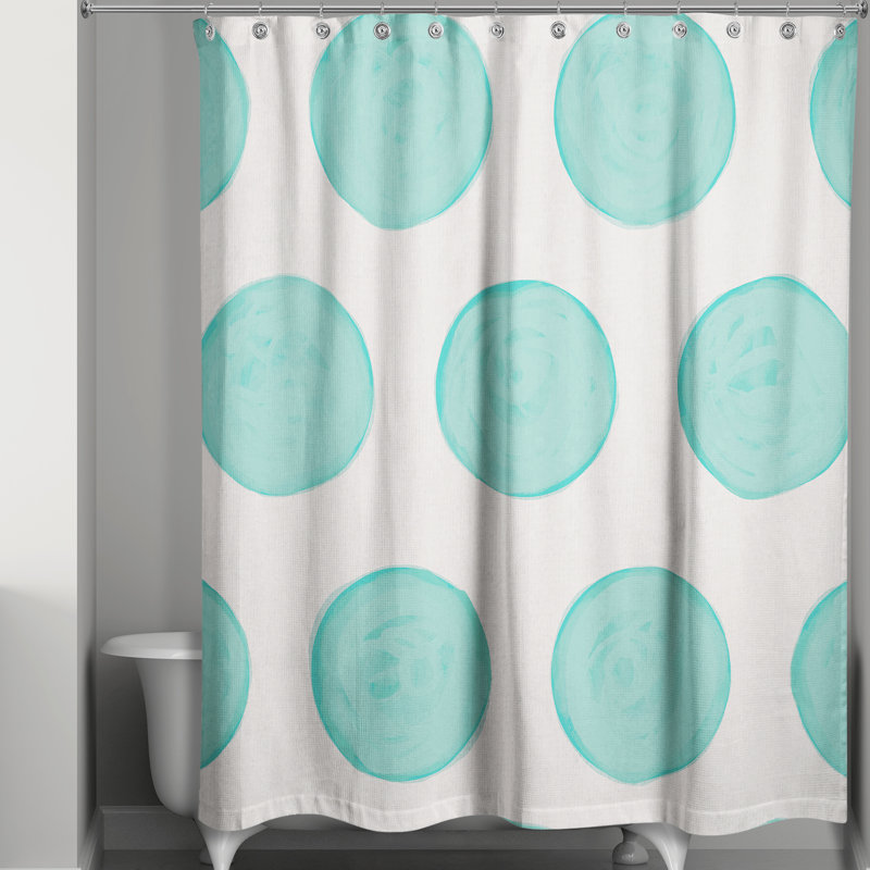 Rideau de douche simple à pois Antonesha