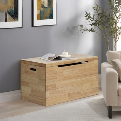 Heavy-duty Solid Hardwood Blanket Chest Storage Trunk
