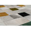 Falling Squares Cowhide Argyle Area Rug