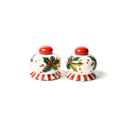 Balsam Holly Ruffle Salt And Pepper Set