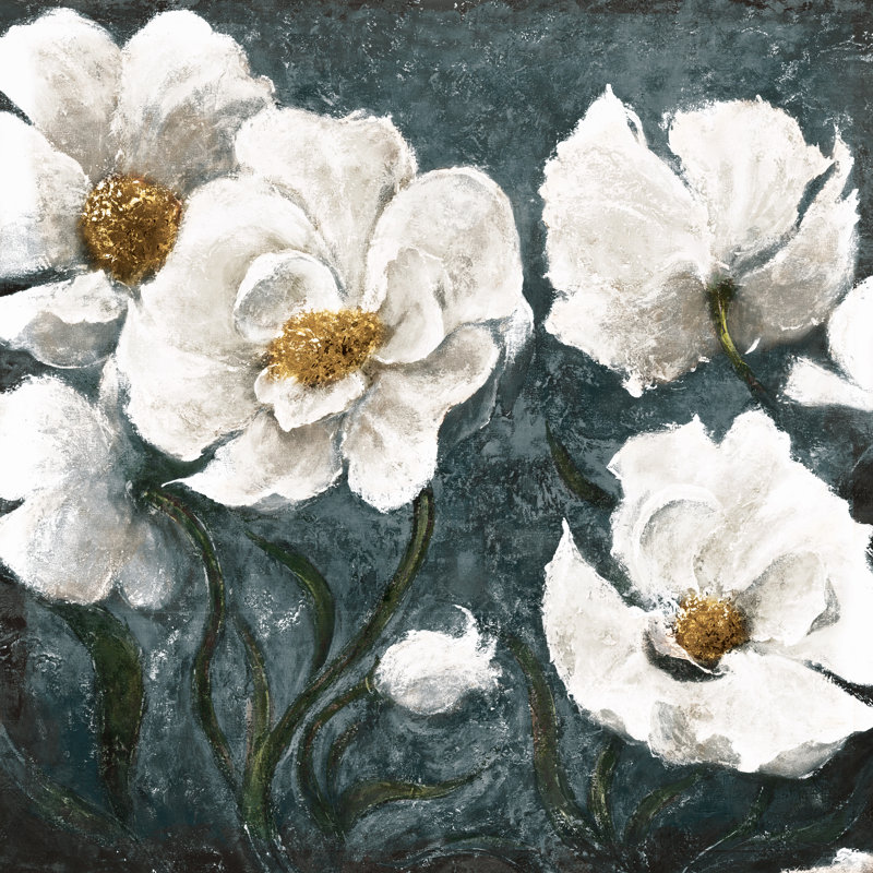 Dancing Flowers 4 - Wrapped Canvas Painting, 30cm H x 30cm W