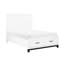 Lit plateforme rustique avec rangement - fini attrayant blanc