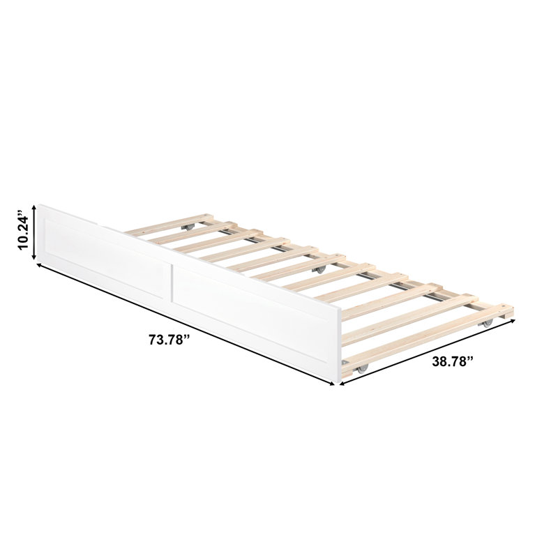 Lit gigogne, Lit simple, Blanc