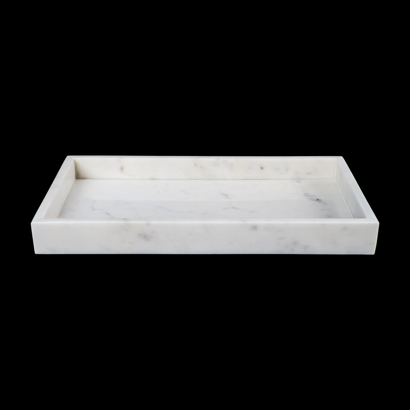 Plateau de table basse Kosmo, Blanc, H 2 po x l 17 po x P 9 po