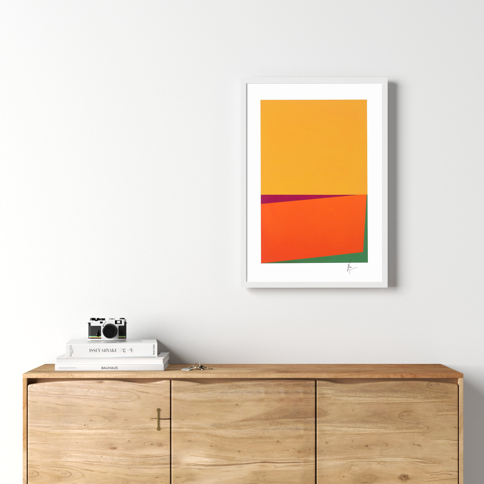 Sahara "Sahara" Print by Lee Lessem, 30" H x 21" W x 1.25" D, White