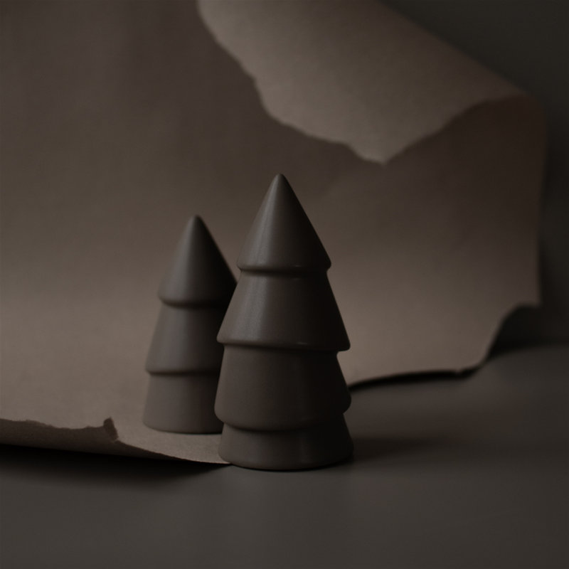 Sculpture , gris, H 5,51 po x l 2,76 po x P 2,76 po