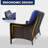 Wicker Outdoor Patio Sofa with Cushion-82691836