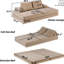 Lit multifonctionnel en tissu de chenille Boneless-1077267413-1077267408