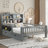 Teen Bed Platform Standard Bed With Bookcase And Drawers-155624400-155624413