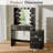 Makeup Vanity Desk with Nightstand, Lighted Mirror, Charging Station & 5 Drawers, Dimmable Dressing Table-110029021
