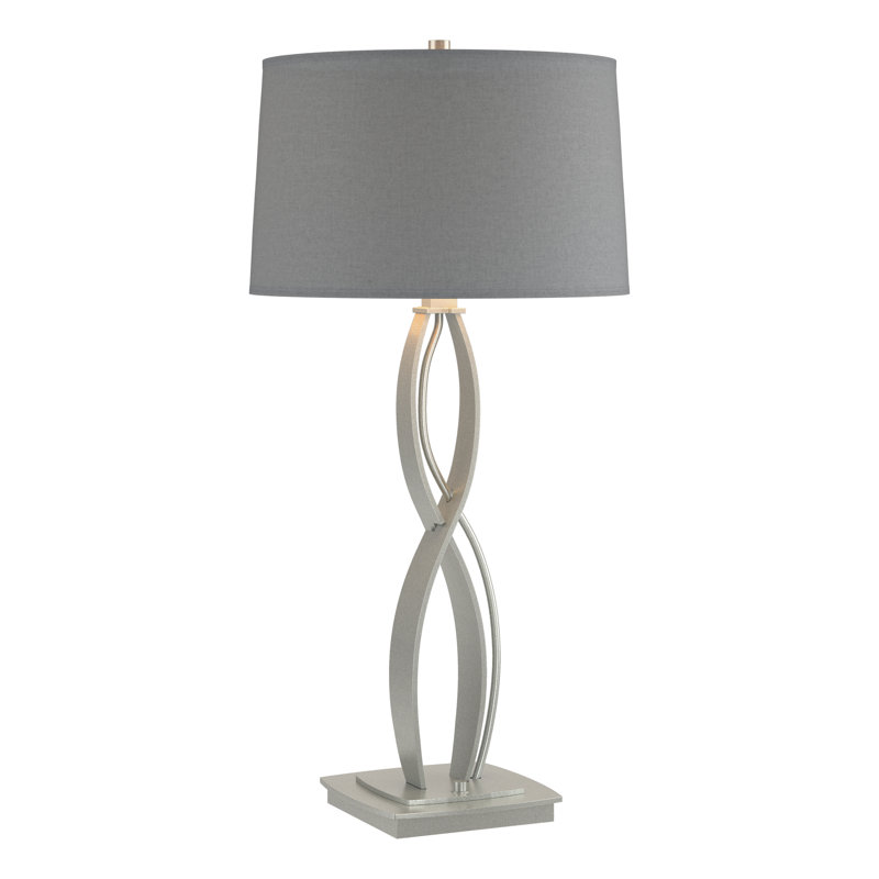 Almost Infinity Table Lamp, Flax, Vintage Platinum