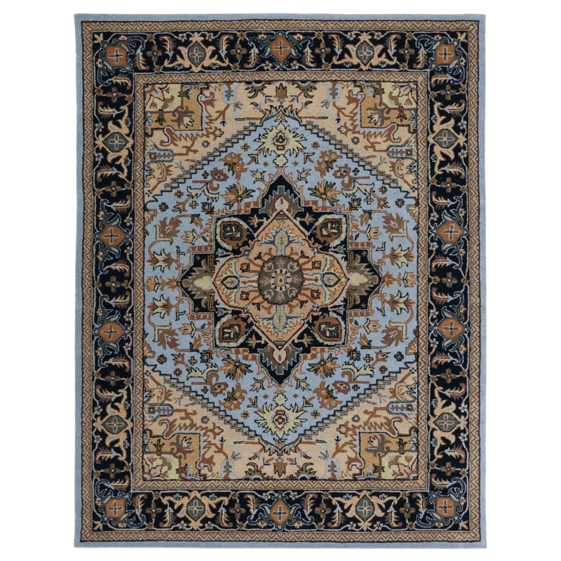 Fleta Hand Tufted Wool Oriental Rug, Rectangle 8' x 10'