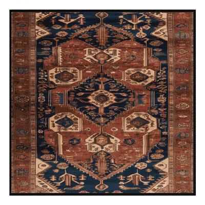Tapis brun lavable à la machine
