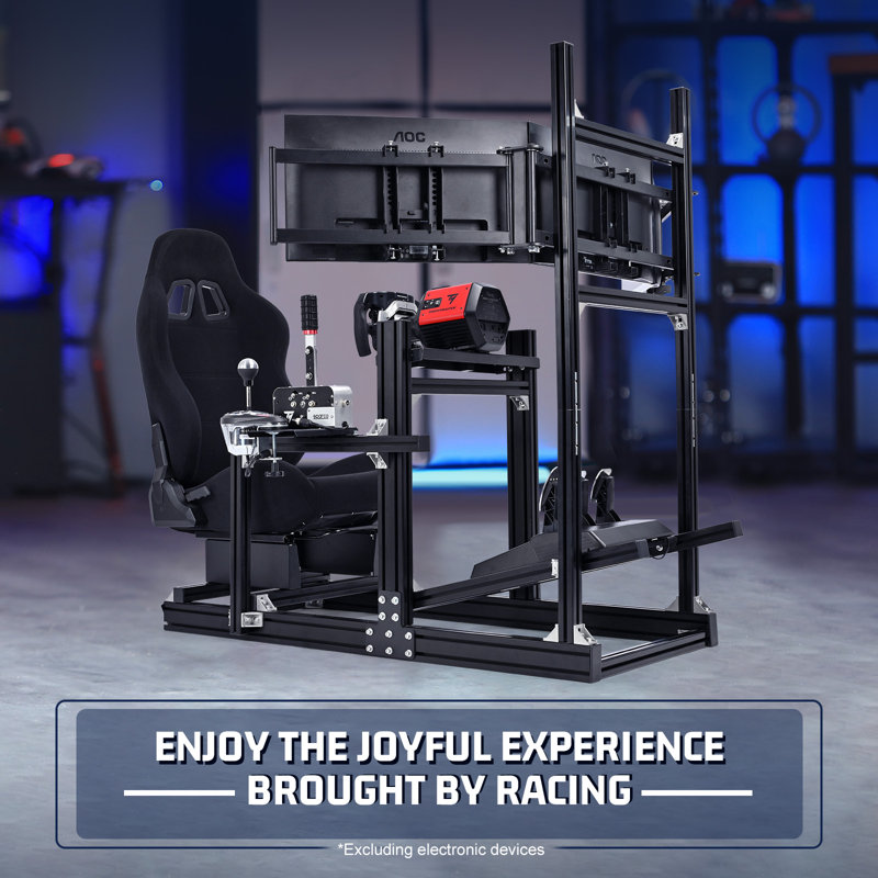 Ivy Bronx Adjustable PC & Racing Game Chair in Black