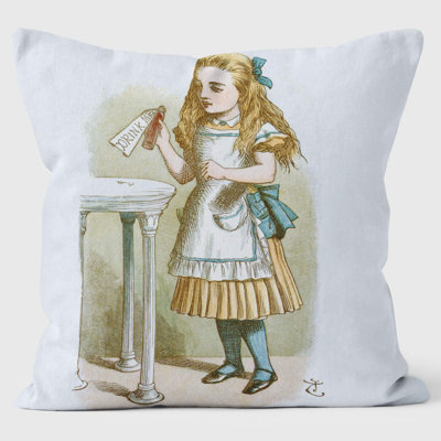 Drink Me - Alice in Wonderland - Lewis Carroll Cushion