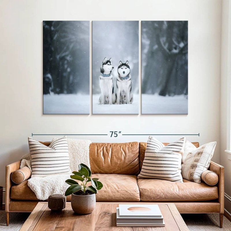 Brampt Husky Buddies, 42" H x 65" W